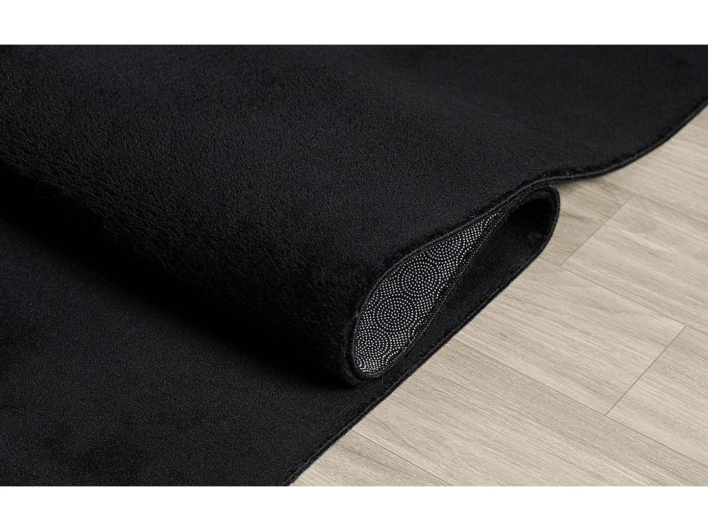 Tapis uni antidérapant lavable Noir - 140 x 200 cm - RELAX