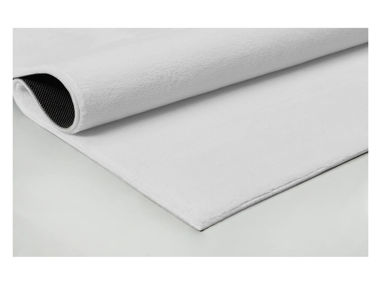 Tapis moderne fourrure chaud douillet lavable - Blanc - 140 x 200 cm - COSY