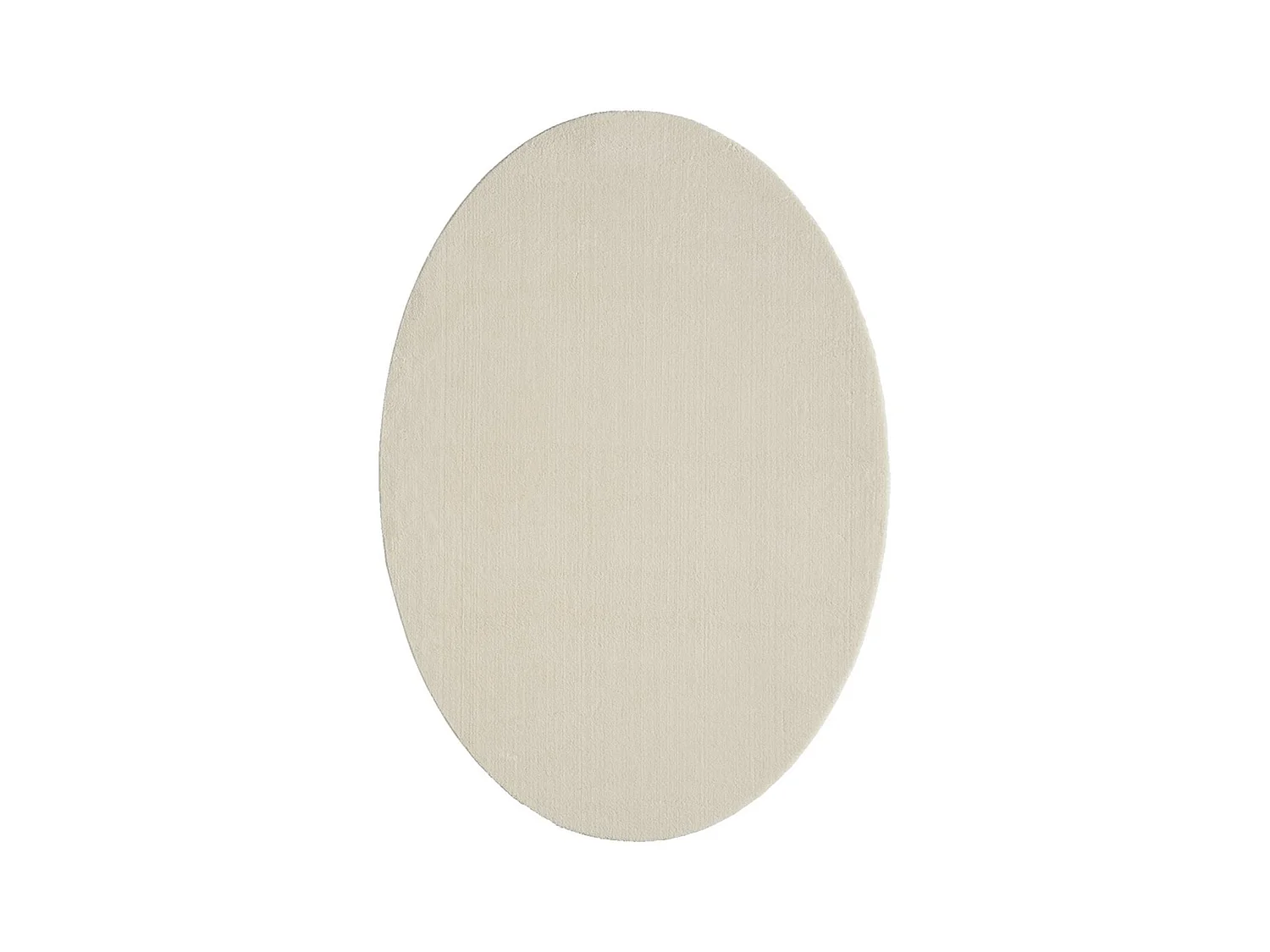Tapis uni antidérapant lavable Crème - 140 x 200 oval cm - RELAX