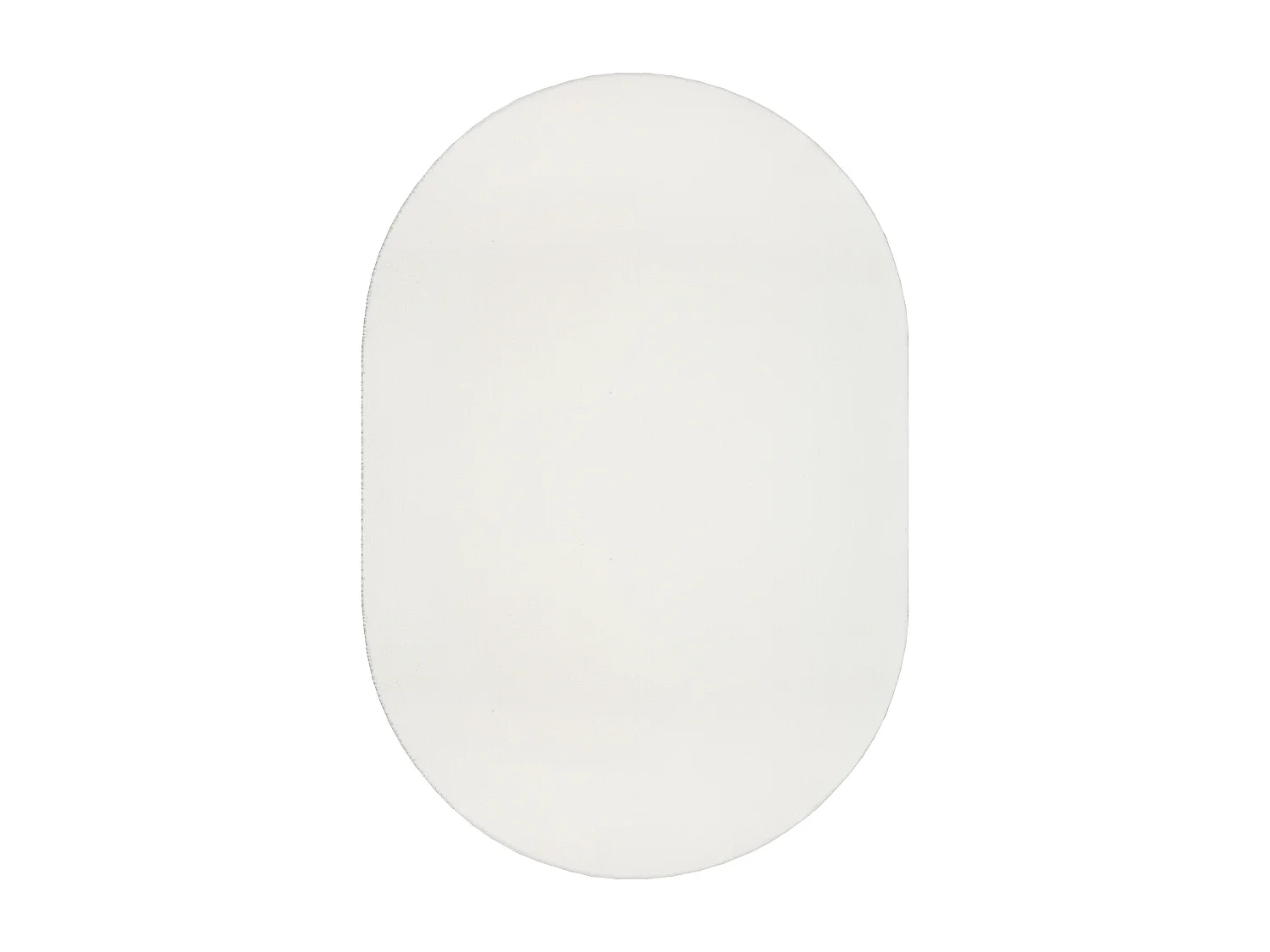 Teppich Kurzflor Waschbar Anti-Rutsch - Cream - 140 x 200 cm oval - RELAX