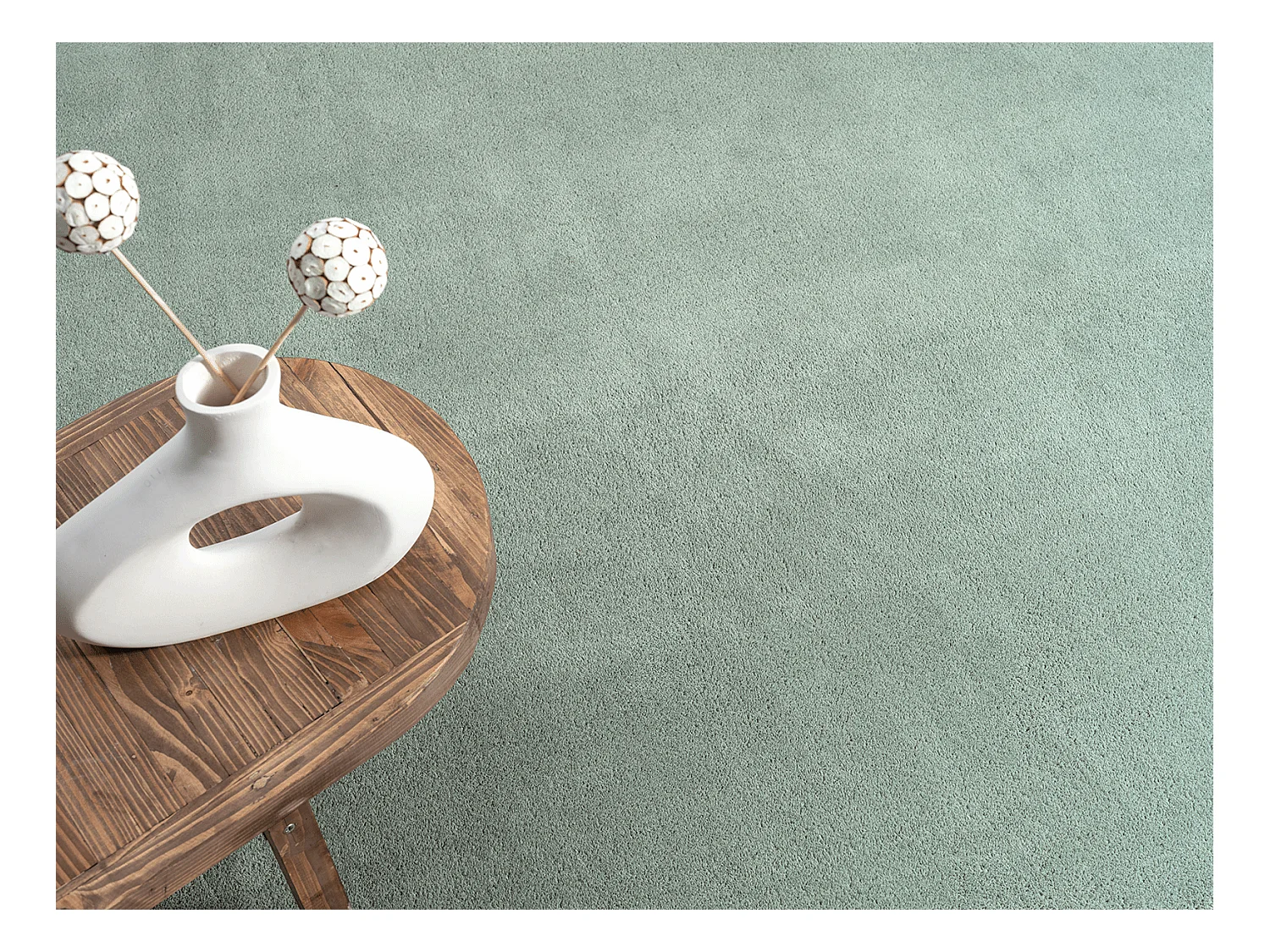 Tapis uni antidérapant lavable Vert - 200 cm Ronde - RELAX