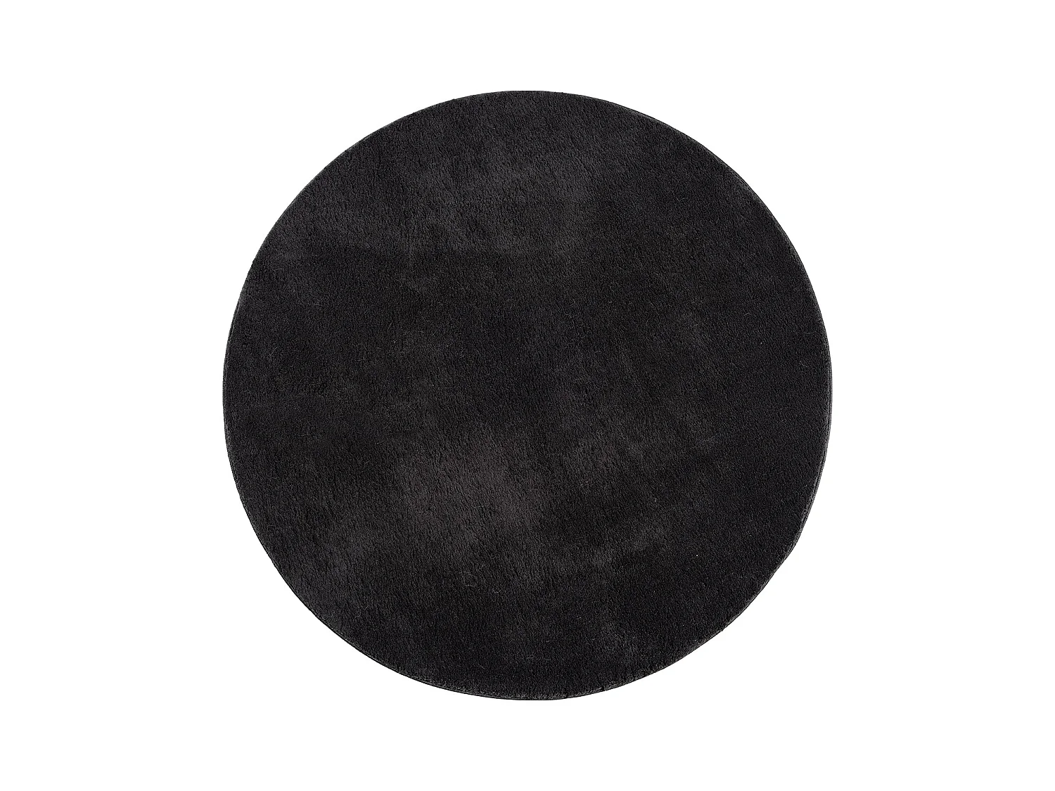 Tapis uni antidérapant lavable Noir - 200 cm Ronde - RELAX