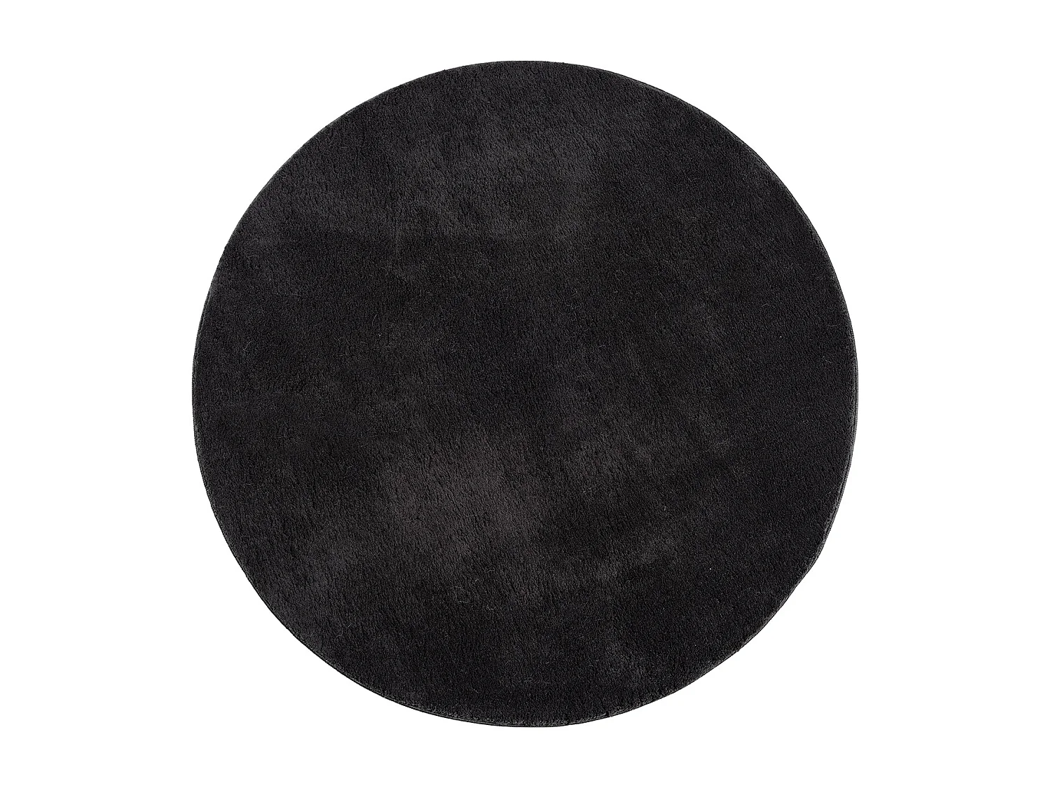 Tapis uni antidérapant lavable Noir - 200 cm Ronde - RELAX