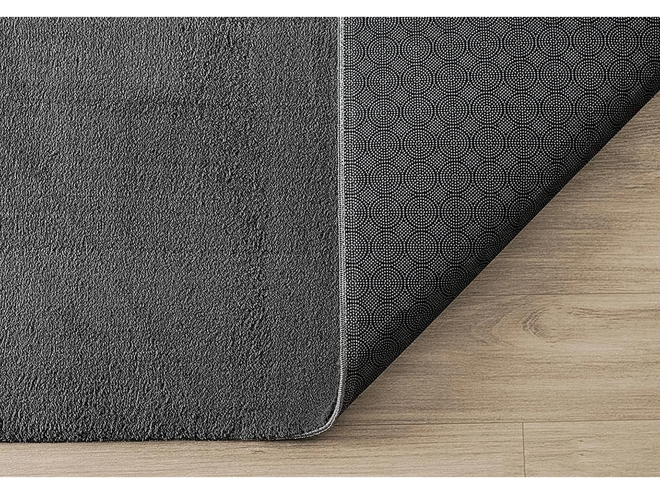 Tapis uni antidérapant lavable Anthracite - 160 x 220 cm - RELAX