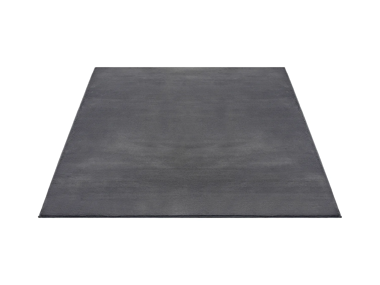Alfombra piel sintética suave lavable - Antracita - 160 x 220 cm - COSY