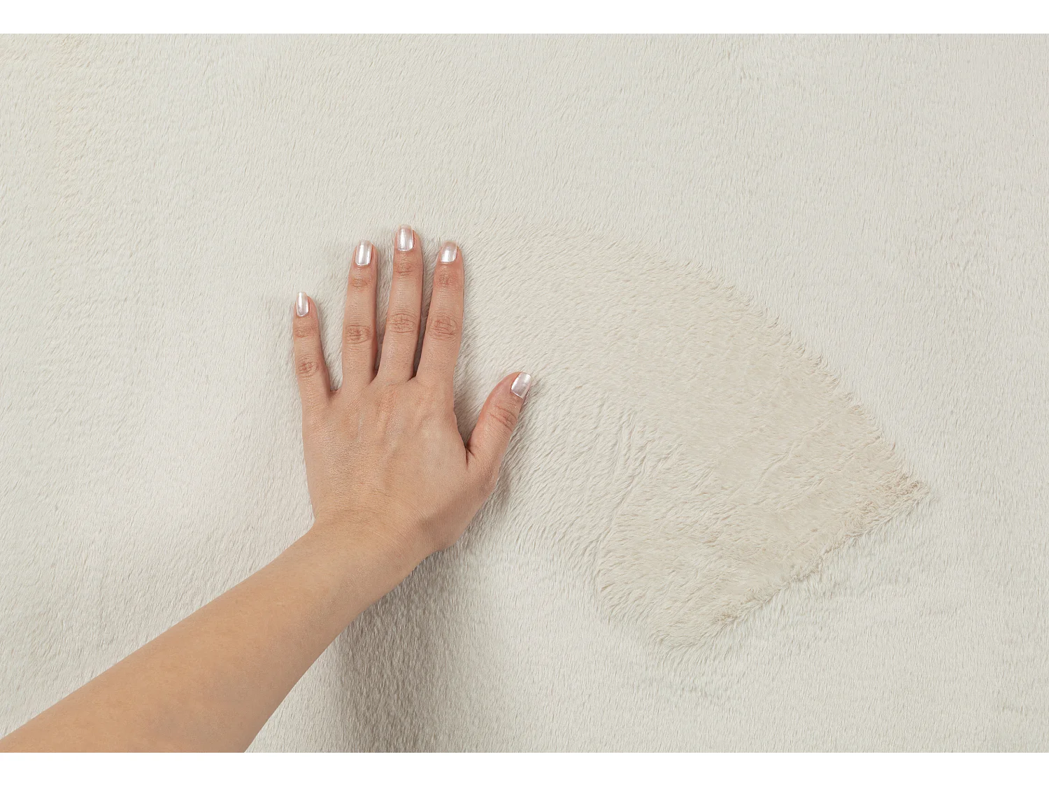 Teppich Kunstfell weich waschbar - Cream - 240 x 340 cm - COSY