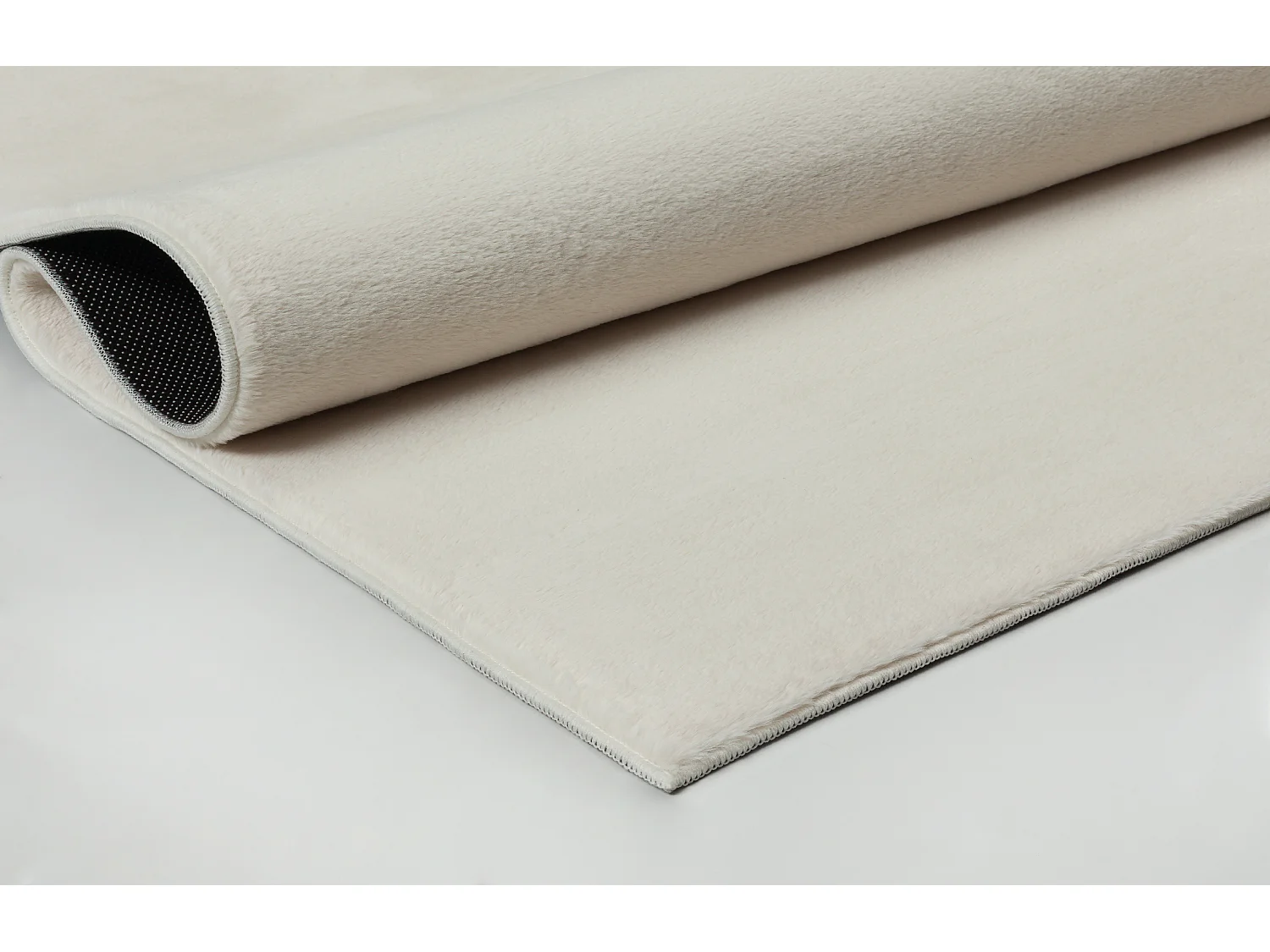 Tapis moderne fourrure chaud douillet lavable - Crème - 240 x 340 cm - COSY