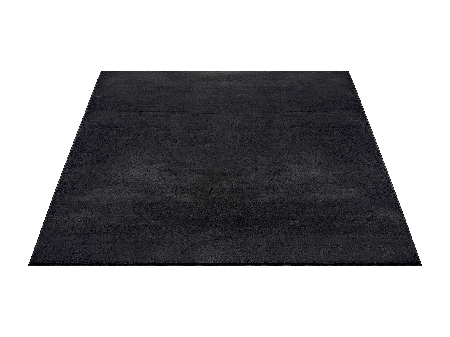Tapis moderne fourrure chaud douillet lavable - Noir - 240 x 340 cm - COSY