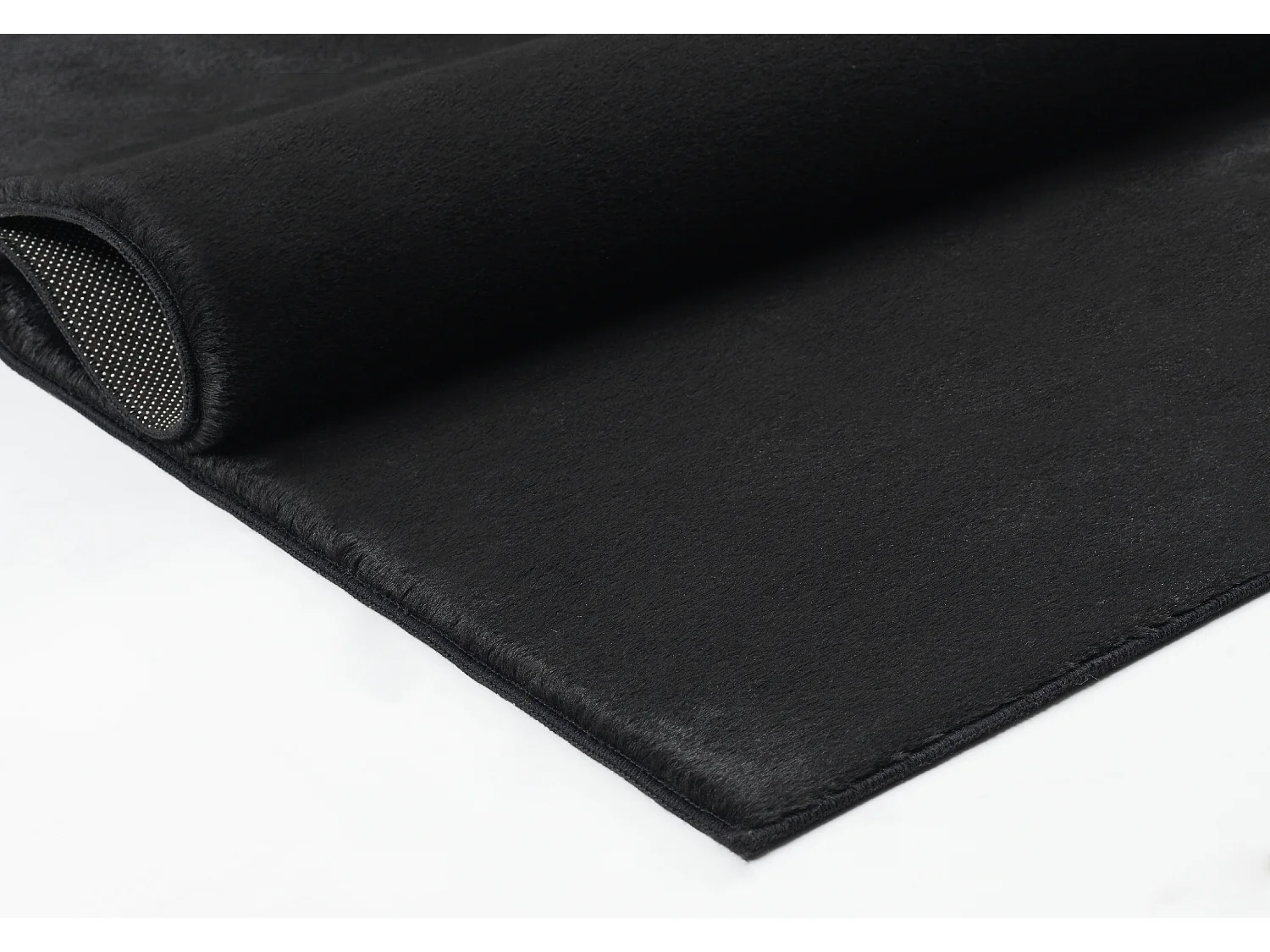Tapis moderne fourrure chaud douillet lavable - Noir - 240 x 340 cm - COSY