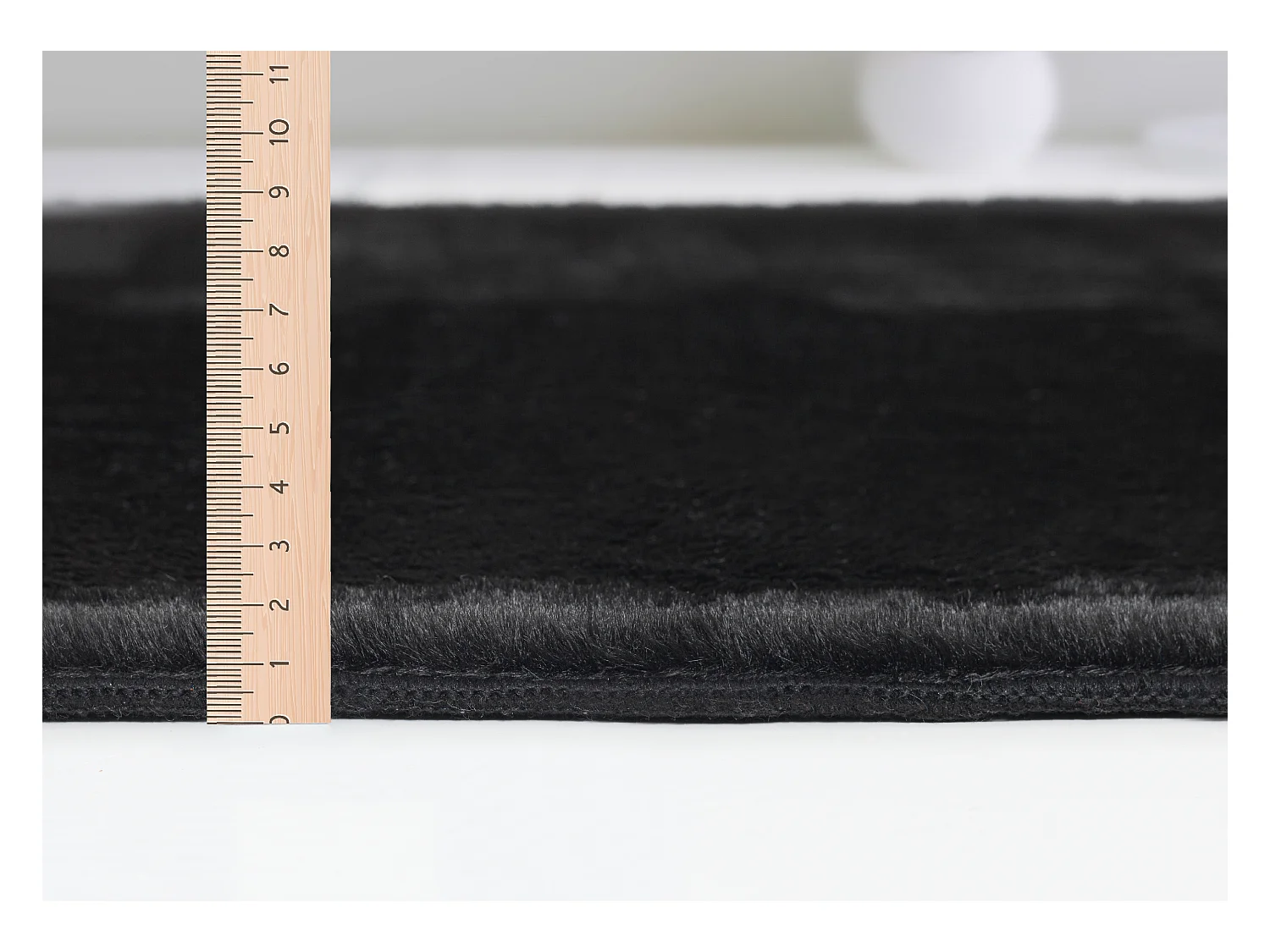 Tapis moderne fourrure chaud douillet lavable - Noir - 200 x 280 cm - COSY