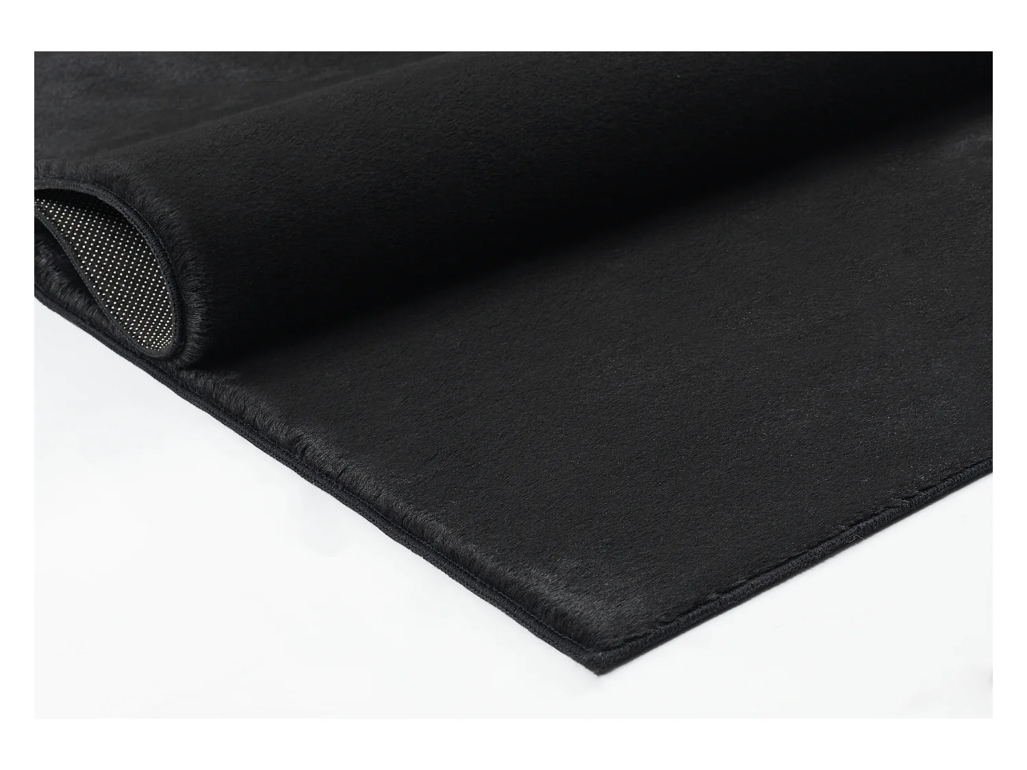 Tapis moderne fourrure chaud douillet lavable - Noir - 200 x 280 cm - COSY