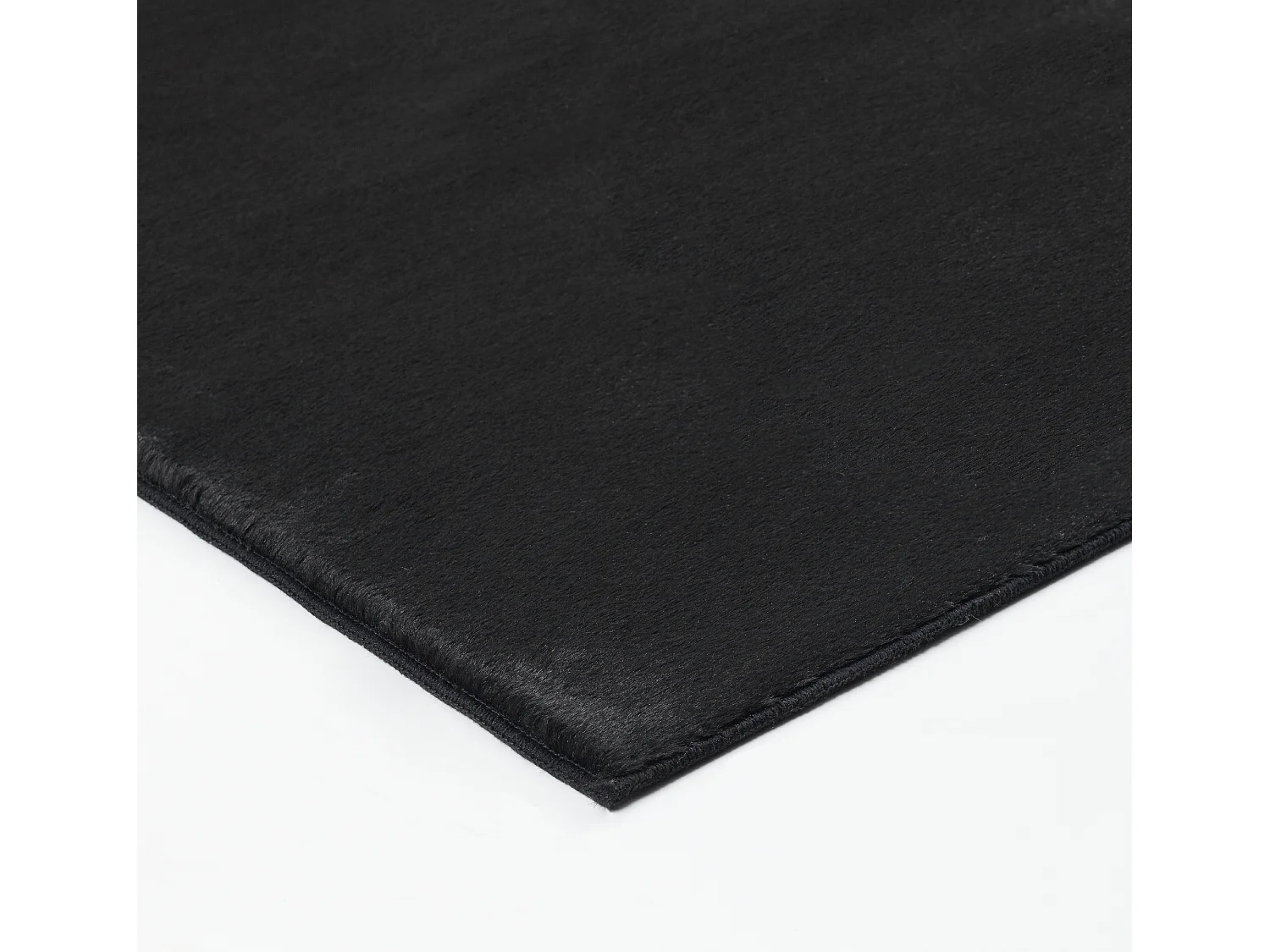 Tapis moderne fourrure chaud douillet lavable - Noir - 200 x 280 cm - COSY