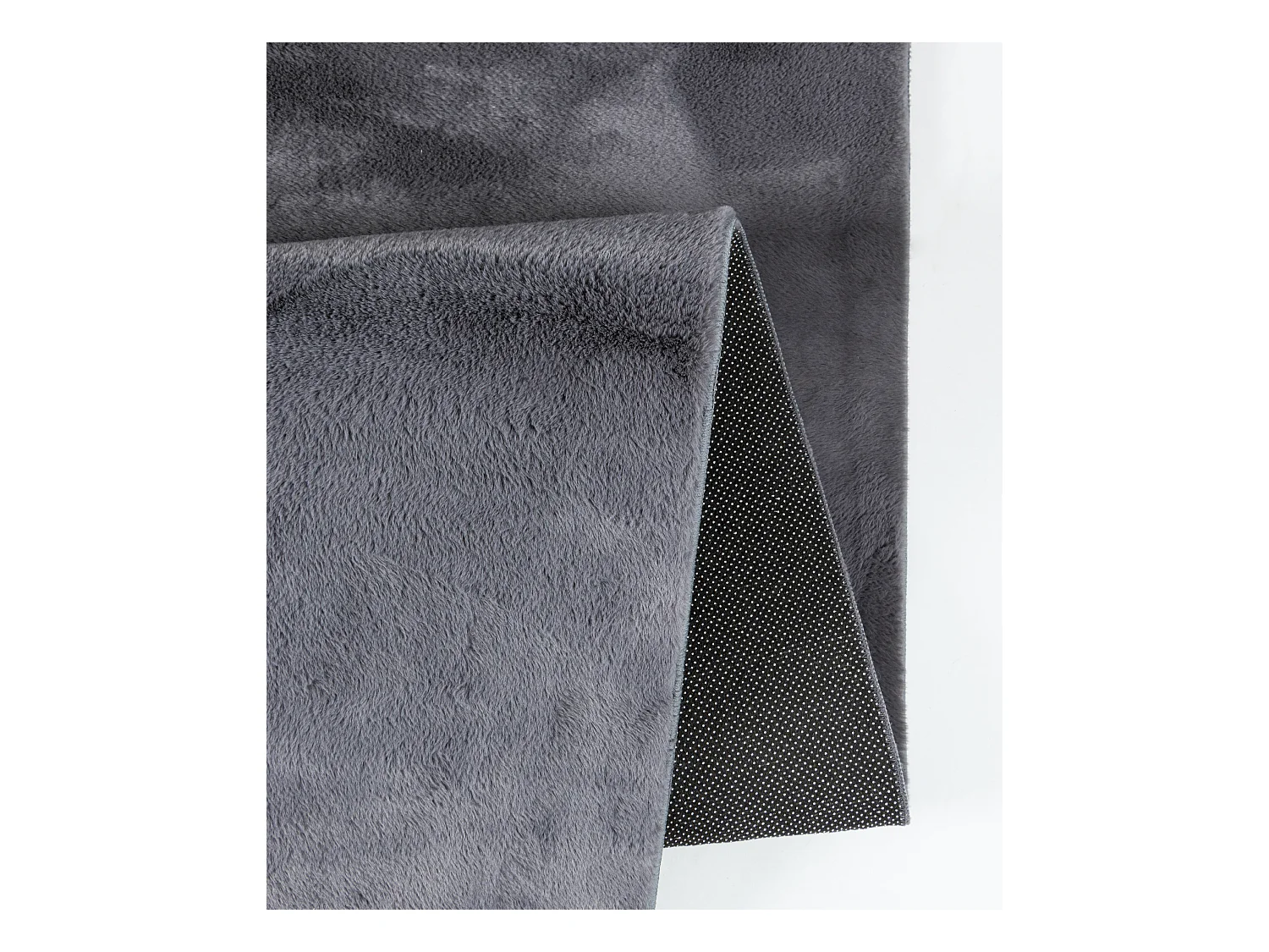 Tapis moderne fourrure chaud douillet lavable - Anthracite - 120 x 170 cm - COSY