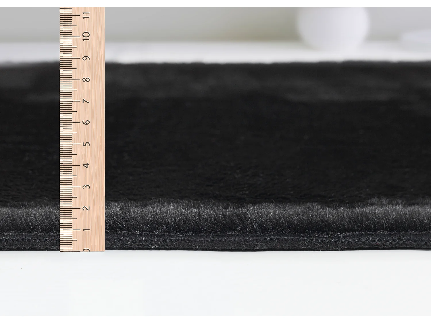 Tapis moderne fourrure chaud douillet lavable - Noir - 70 x 140 cm - COSY