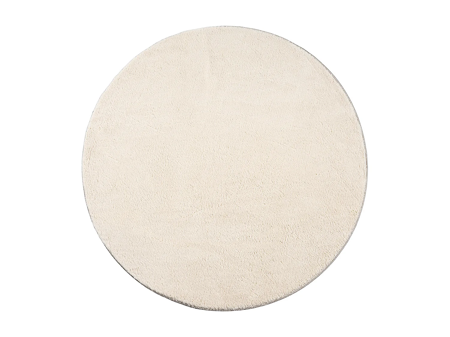 Tapis uni antidérapant lavable Beige - 200 cm Ronde - RELAX
