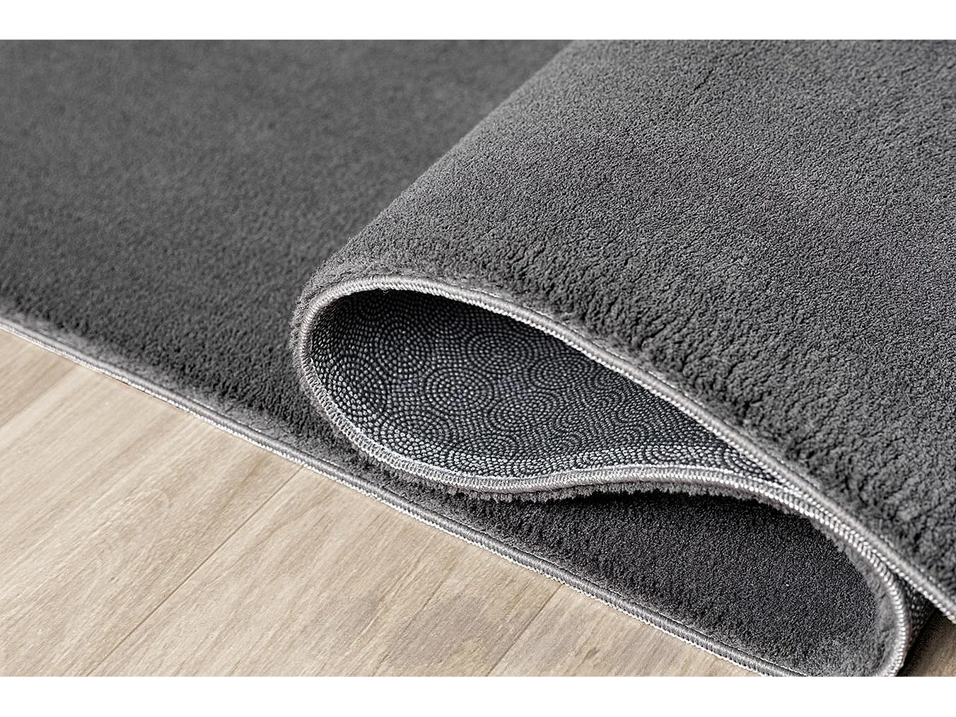 Tapis uni antidérapant lavable Anthracite - 200 x 280 cm - RELAX