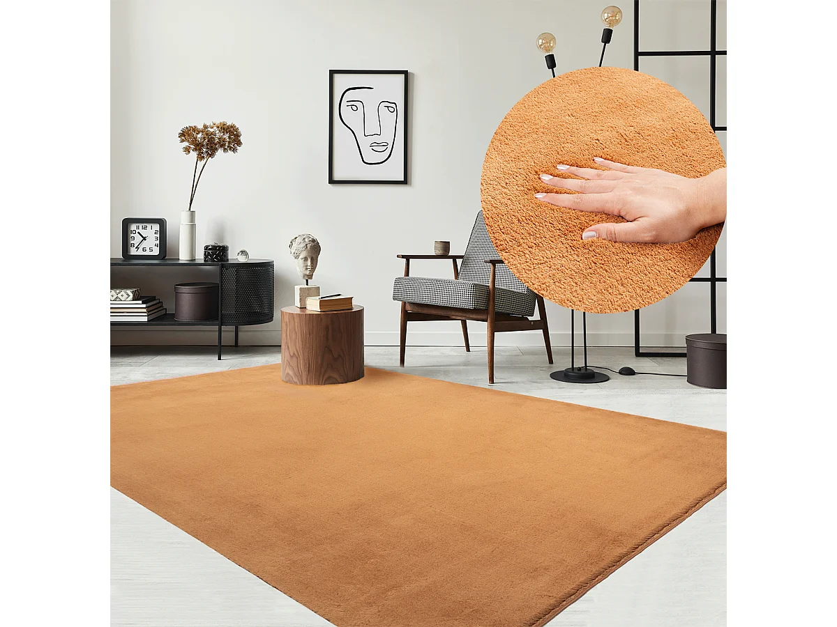 Tapis uni antidérapant lavable Terra - 80 x 150 cm - RELAX