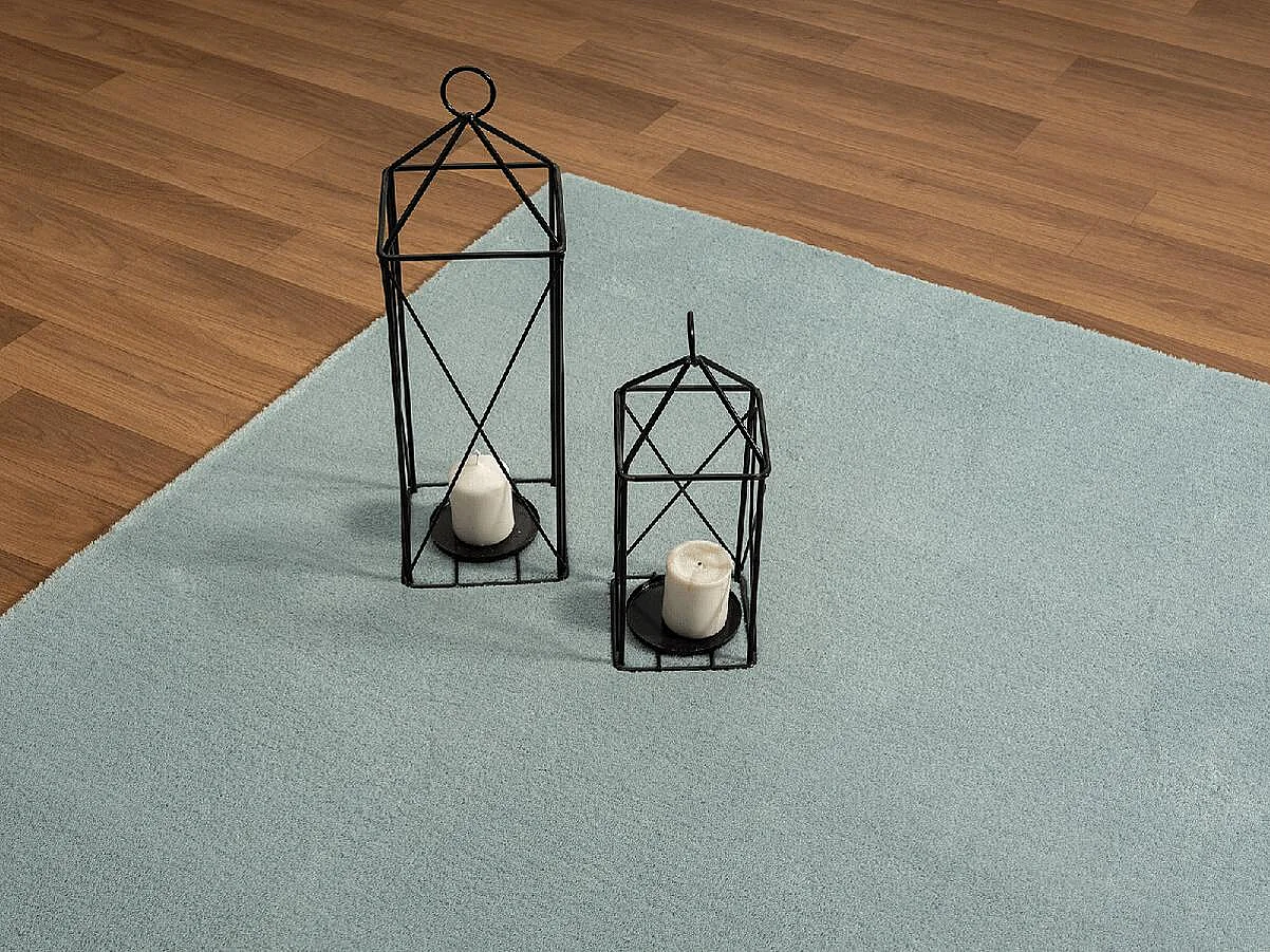 Tapis uni antidérapant lavable Bleu - 240 x 340 cm - RELAX