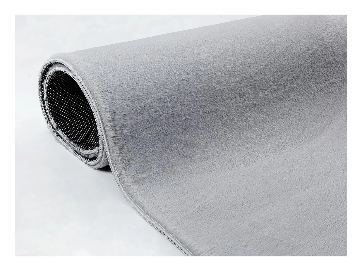 Tapijt imitatiebont zacht afwasbaar - Grijs - 240 x 340 cm - COSY