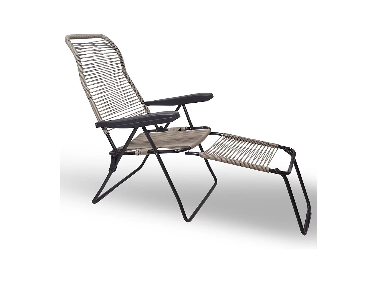 Sedia sdraio Lipari XL cordonata reclinabile in pvc grigio tortora