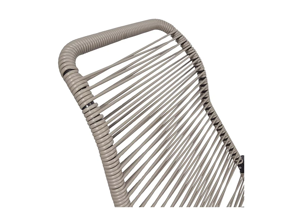 Sedia sdraio Lipari XL cordonata reclinabile in pvc grigio tortora