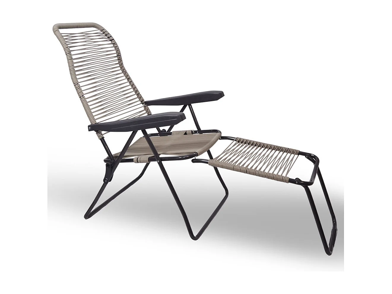 Sedia sdraio Lipari XL cordonata reclinabile in pvc grigio tortora