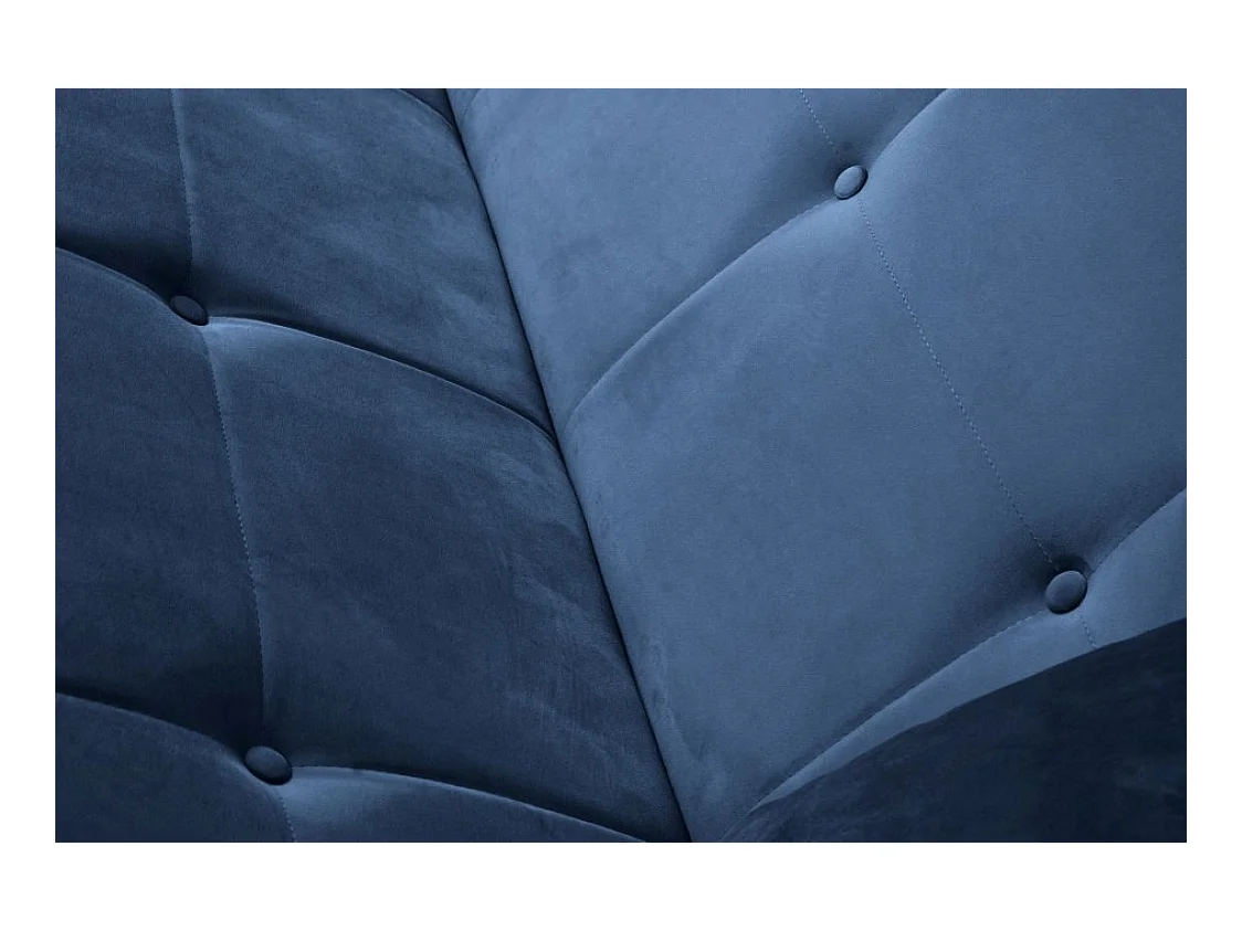 Sofa Luna Schlafsofa im skandinavisches Stil, Couch mit Schlaffunktion und Bettkasten, Polstersofa für Wohnzimmer 213 cm, dunkelblau