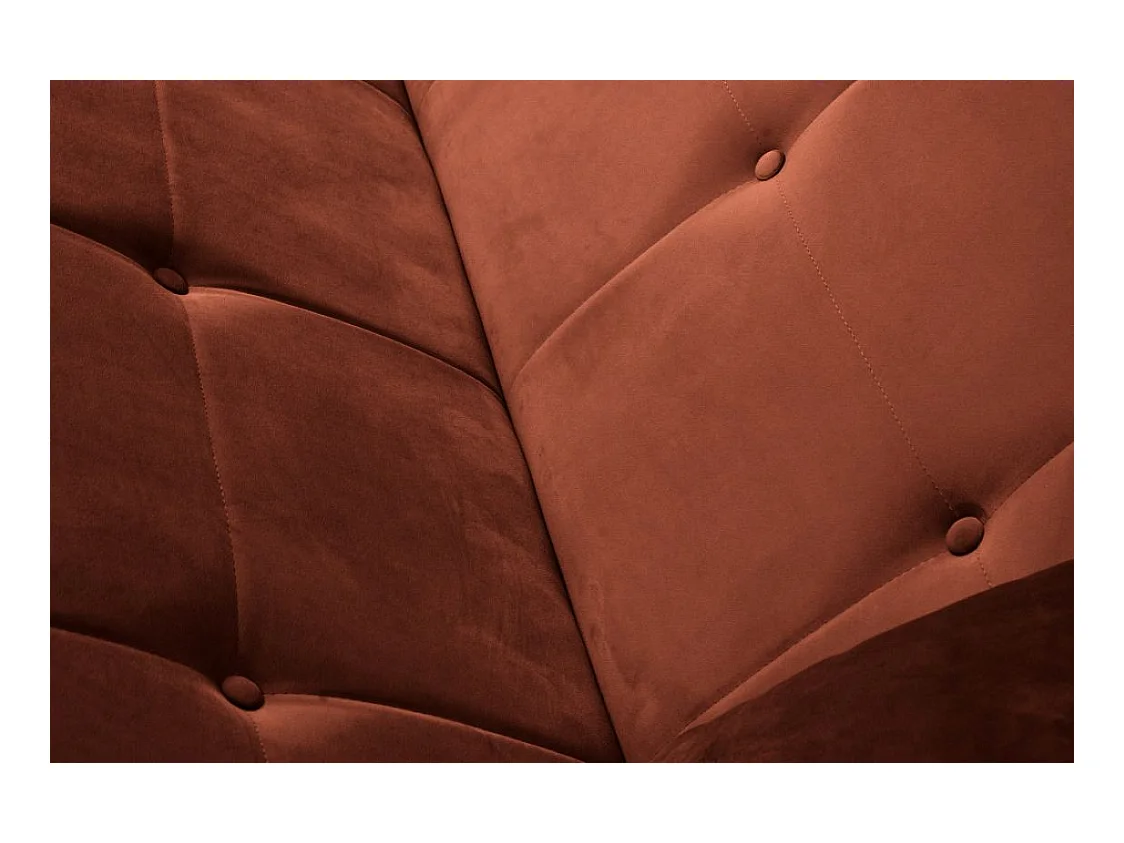 Sofa Luna Schlafsofa im skandinavisches Stil, Couch mit Schlaffunktion und Bettkasten, Polstersofa für Wohnzimmer 213 cm, braun