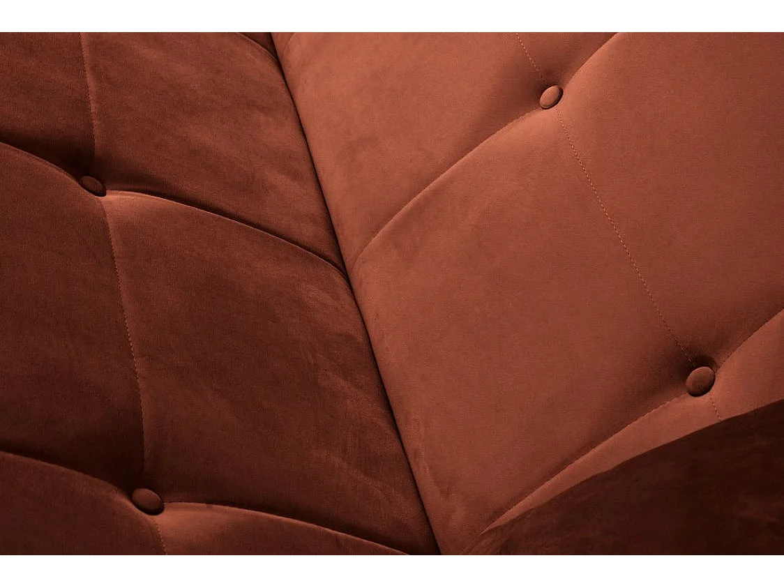 Sofa Luna Schlafsofa im skandinavisches Stil, Couch mit Schlaffunktion und Bettkasten, Polstersofa für Wohnzimmer 213 cm, braun