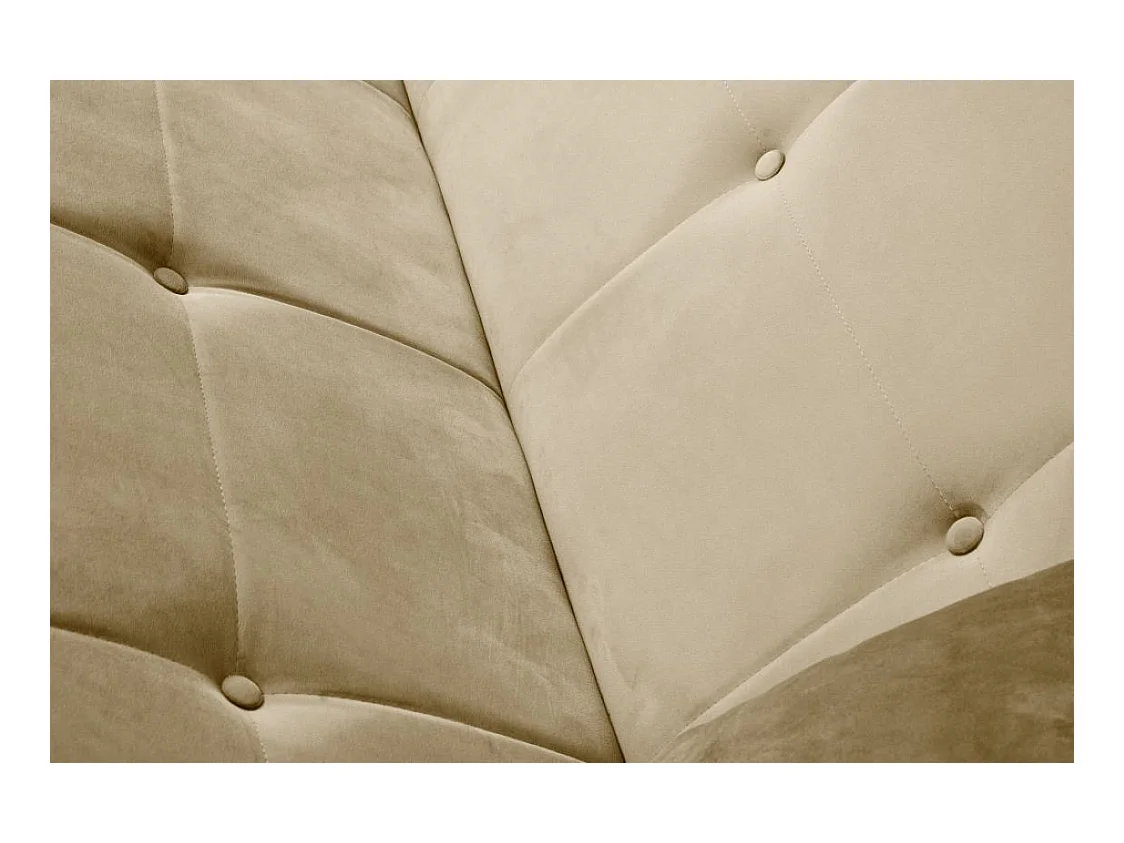 Sofa Luna Schlafsofa im skandinavisches Stil, Couch mit Schlaffunktion und Bettkasten, Polstersofa für Wohnzimmer 213 cm, beige