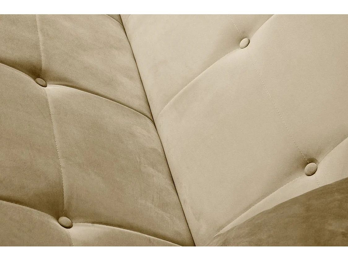 Sofa Luna Schlafsofa im skandinavisches Stil, Couch mit Schlaffunktion und Bettkasten, Polstersofa für Wohnzimmer 213 cm, beige