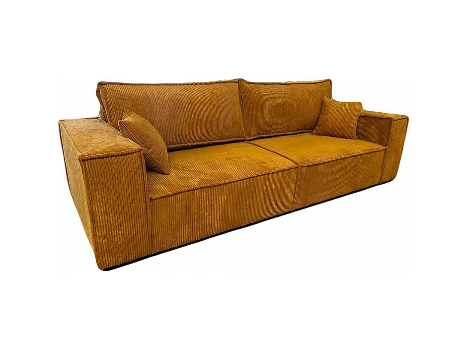 Couch Camel III 255 cm Sofa Couch Wohnzimmer Schlaffläche 200 x 150 cm,  gelb