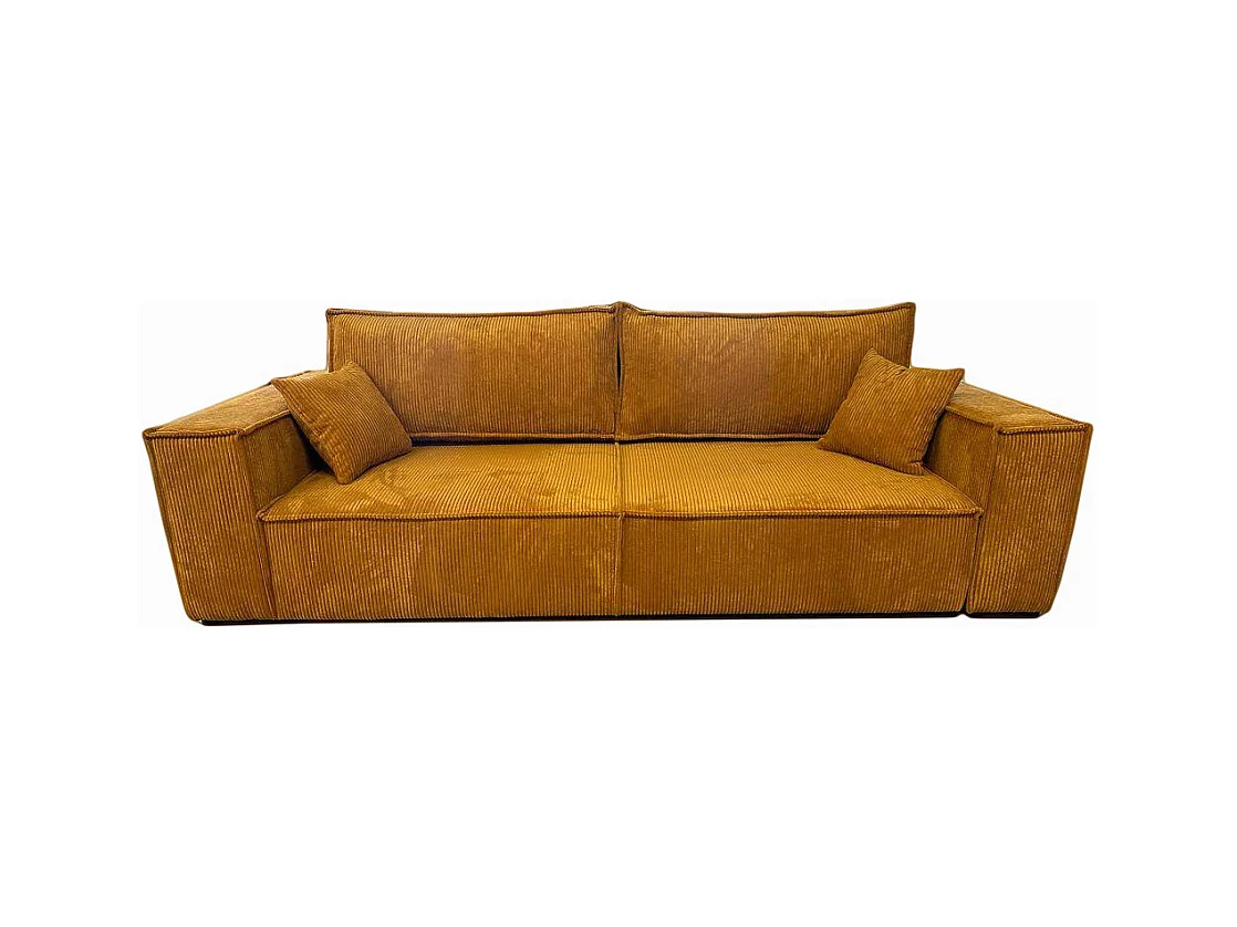 Couch Camel III 255 cm Sofa Couch Wohnzimmer Schlaffläche 200 x 150 cm,  gelb
