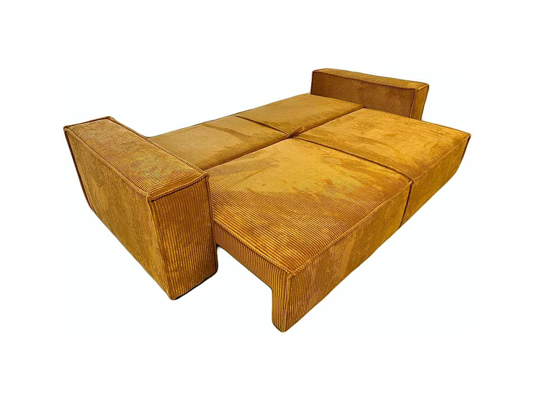 Couch Camel III 255 cm Sofa Couch Wohnzimmer Schlaffläche 200 x 150 cm,  gelb