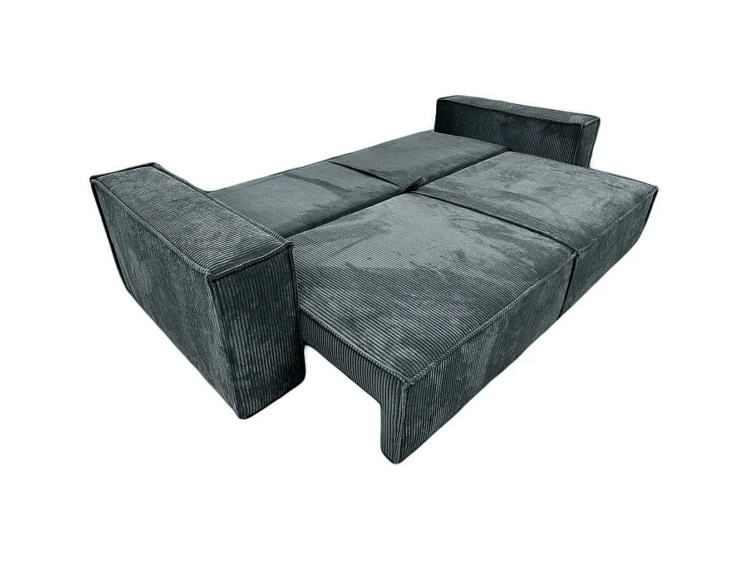 Couch Camel III 255 cm Sofa Couch Wohnzimmer Schlaffläche 200 x 150 cm, dunkelgrau