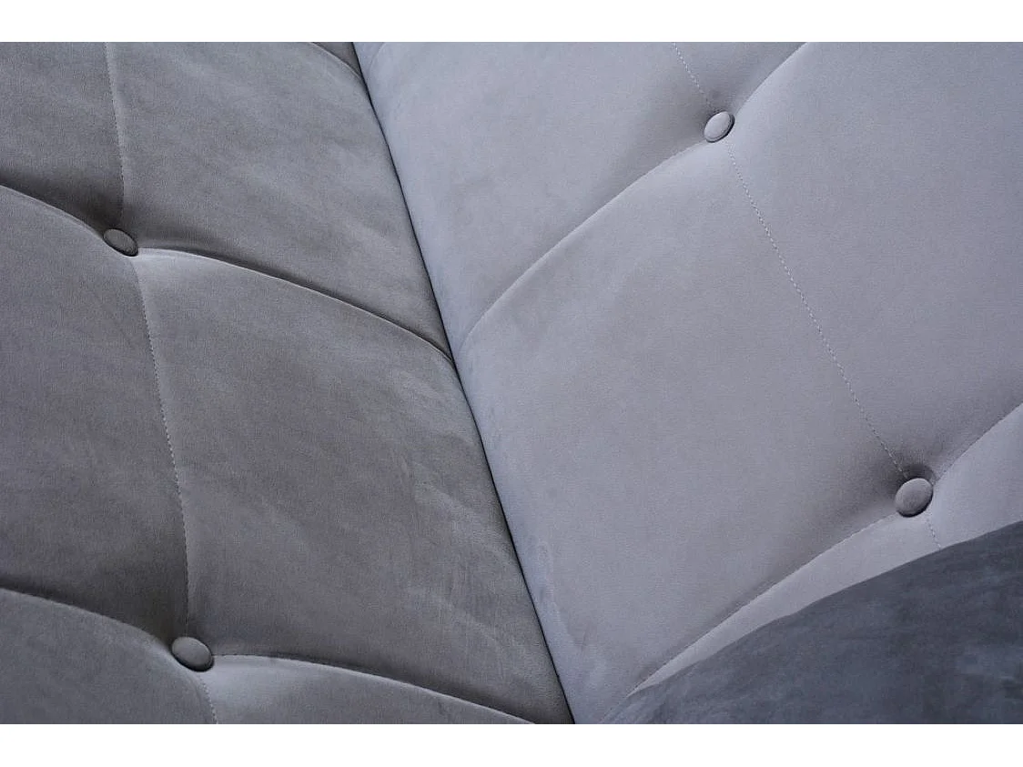 Sofa Luna Schlafsofa im skandinavisches Stil, Couch mit Schlaffunktion und Bettkasten, Polstersofa für Wohnzimmer 213 cm, grau