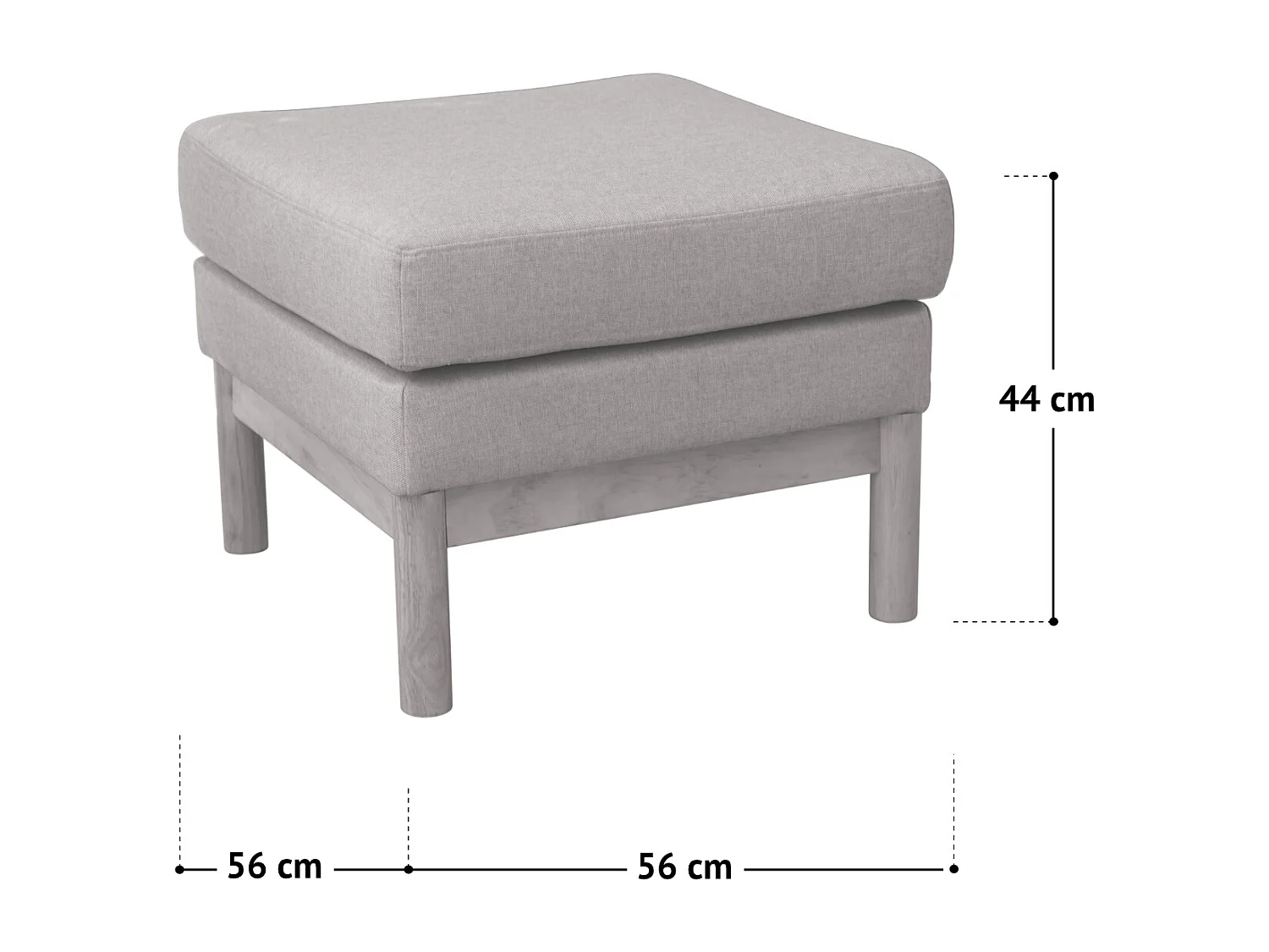 HOCKER HOLLY Weiß/Braun