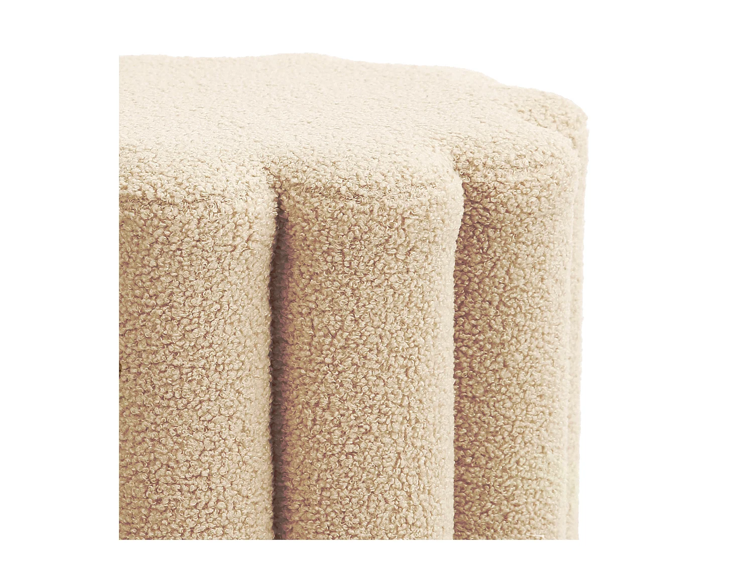 SVITA DAHLIA Tabouret Pouf Teddyboucle moderne Beige