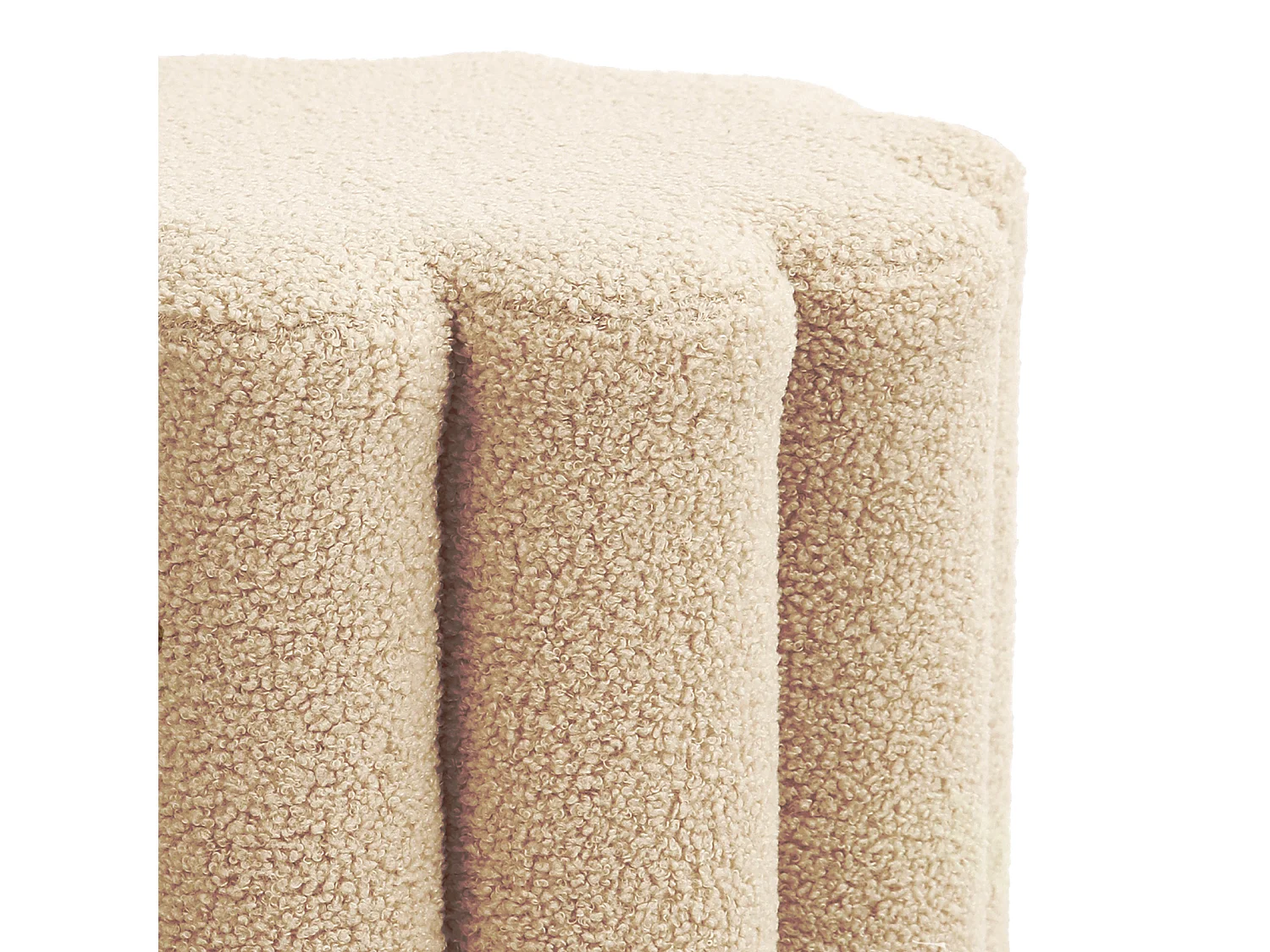 SVITA DAHLIA Tabouret Pouf Teddyboucle moderne Beige