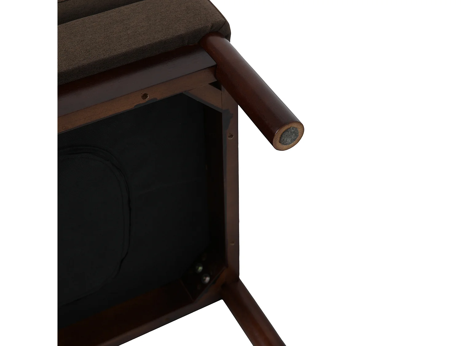 Tabouret SVITA HOLLY, banc, repose-pieds, coiffeuse, chaise, marron/marron