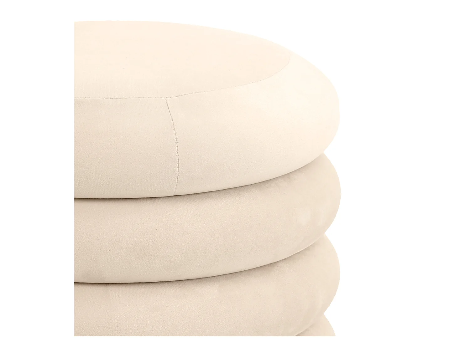 SVITA BLOSSOM XS Pouf avec espace de rangement Pouf Ottomane rembourrage velours Beige
