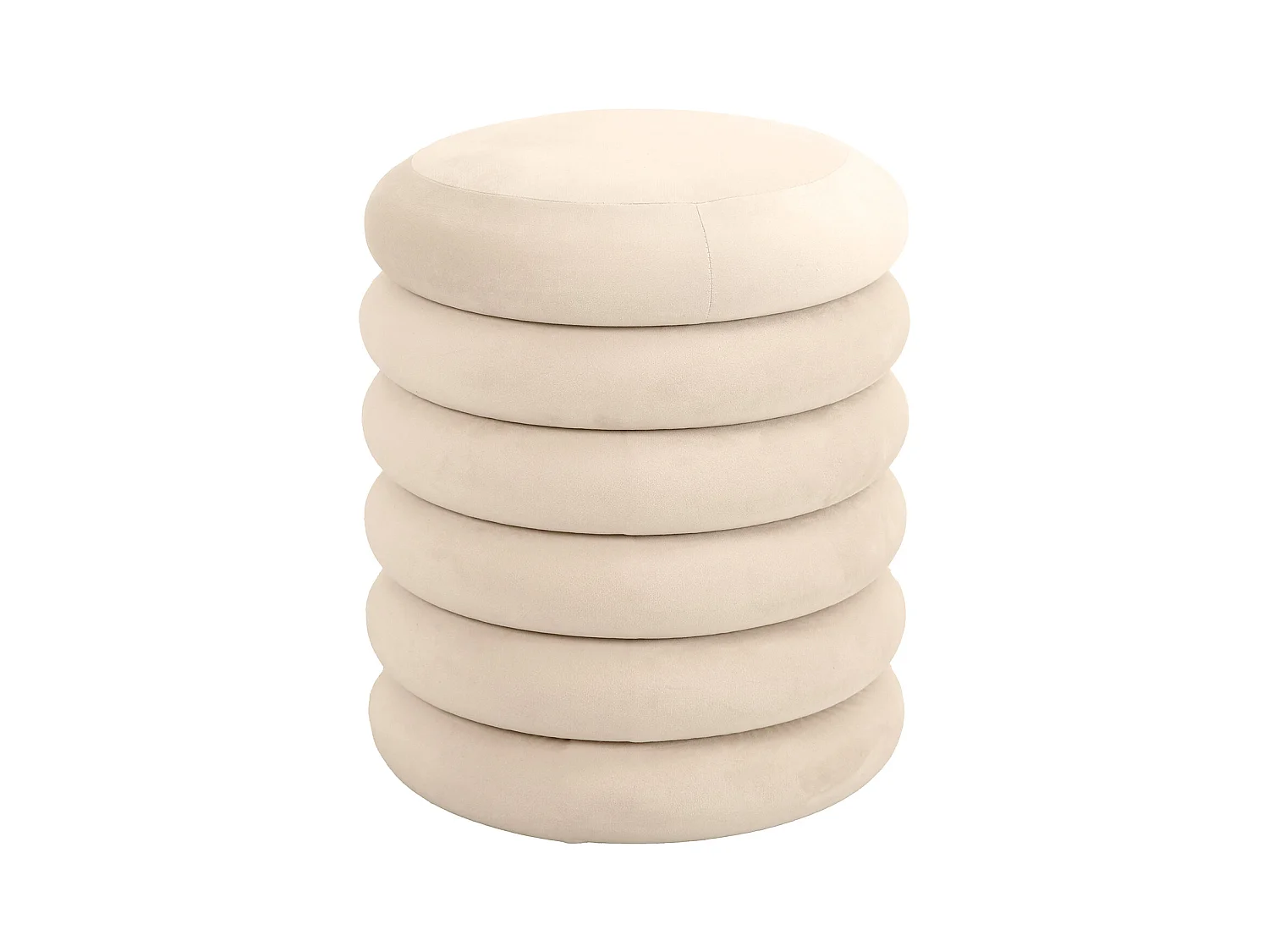 SVITA BLOSSOM XS Pouf avec espace de rangement Pouf Ottomane rembourrage velours Beige