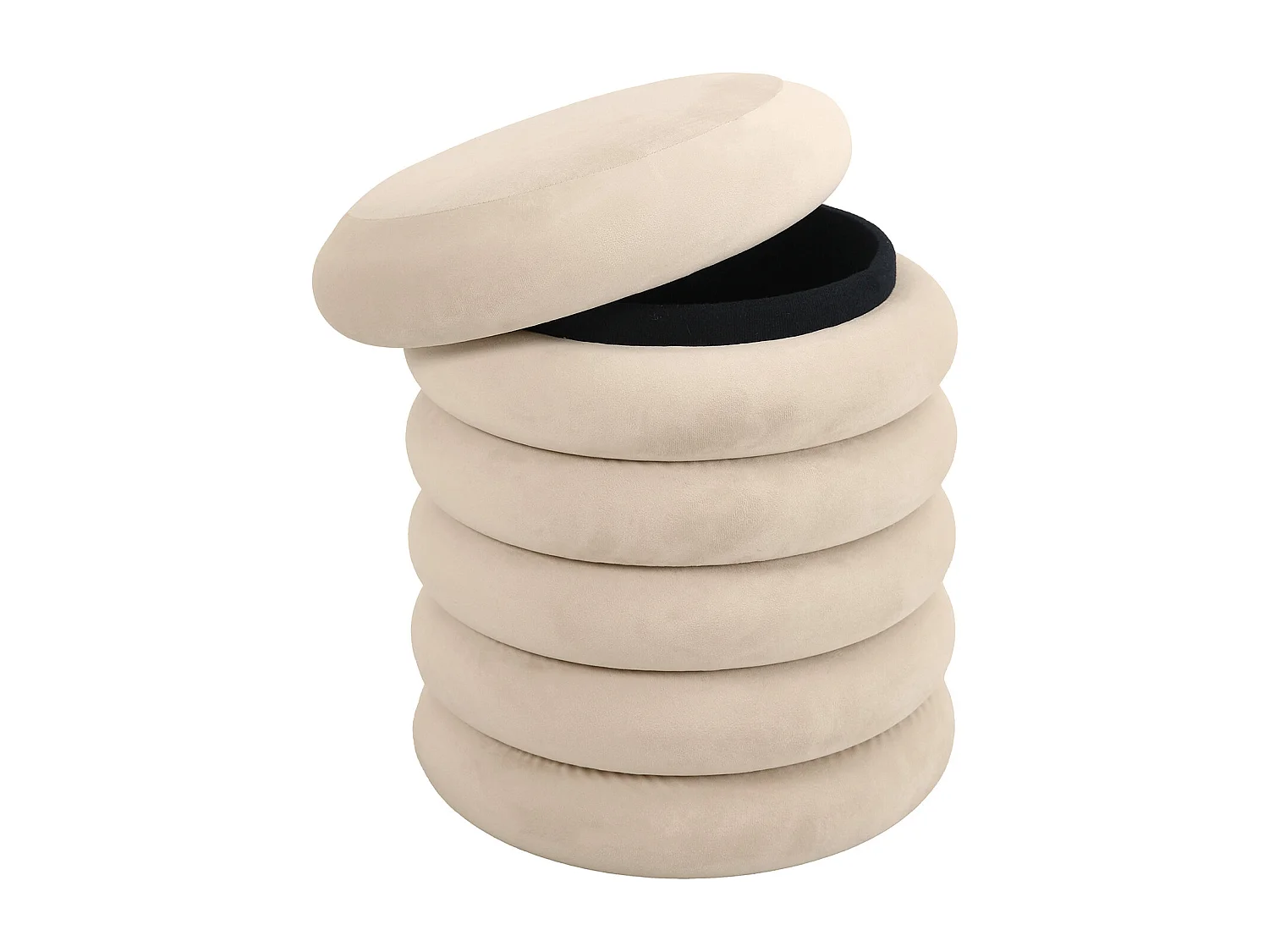 HOCKER BLOSSOM XS mit Stauraum Beige