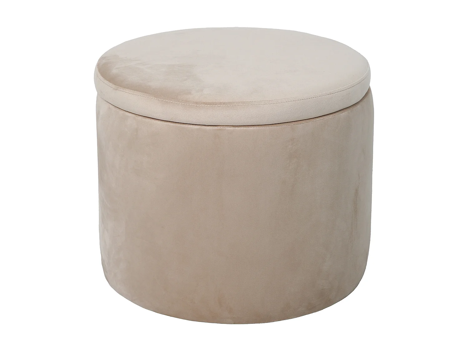 HOCKER AMBER Samt Beige