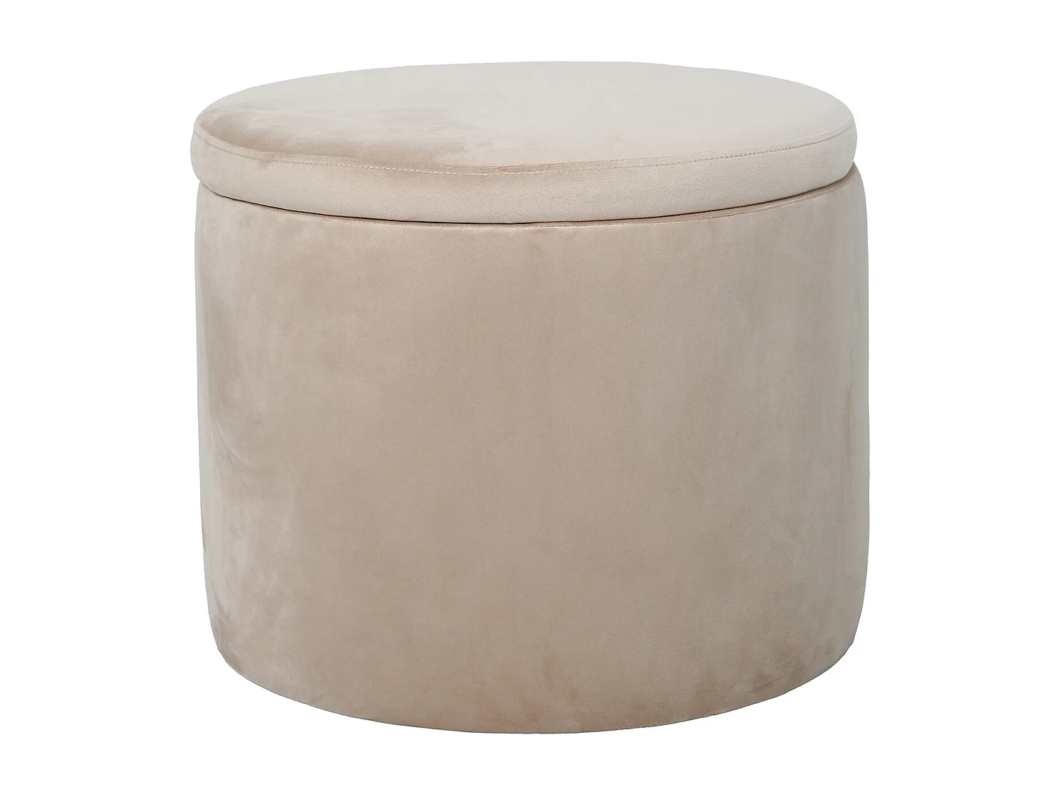 HOCKER AMBER Samt Beige