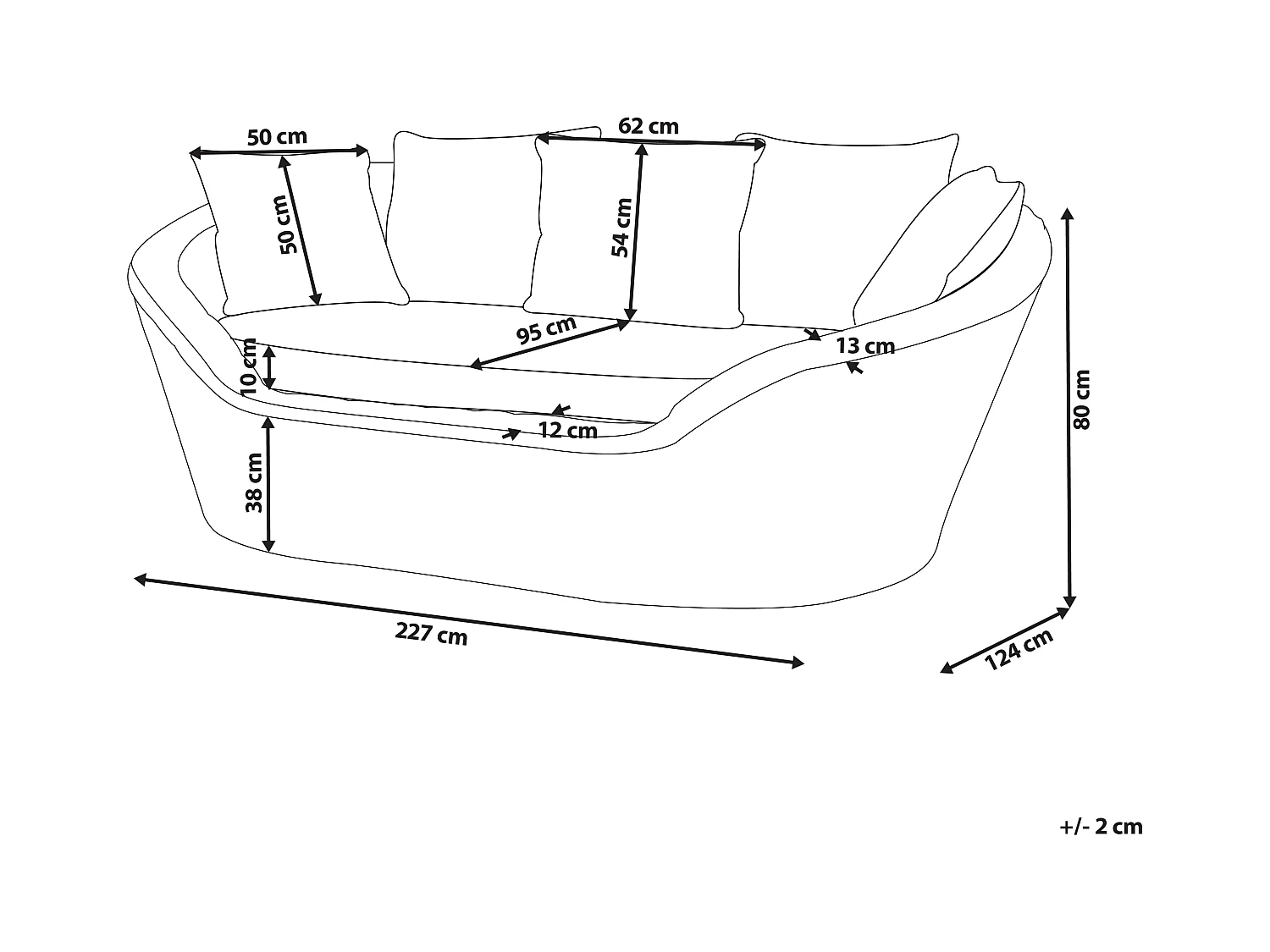 Lit de jardin CAVO Rotin Naturel