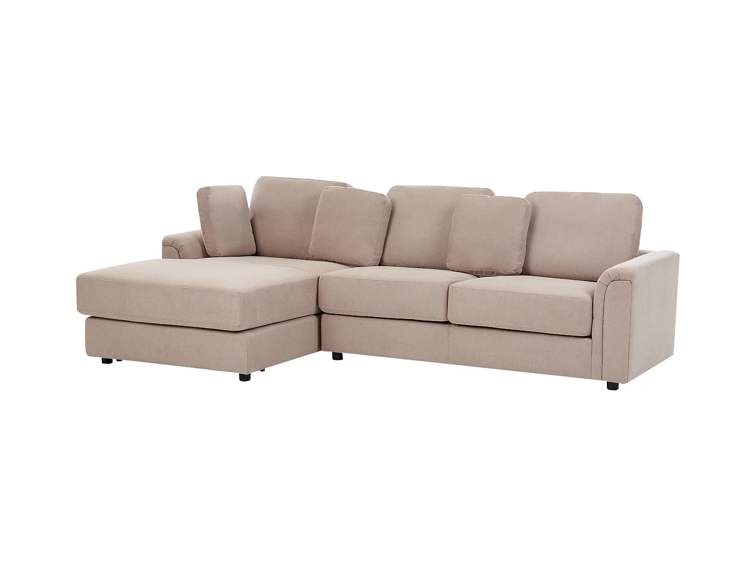 Divano angolare KOHLO Tessuto Tortora 4 posti Lato destro