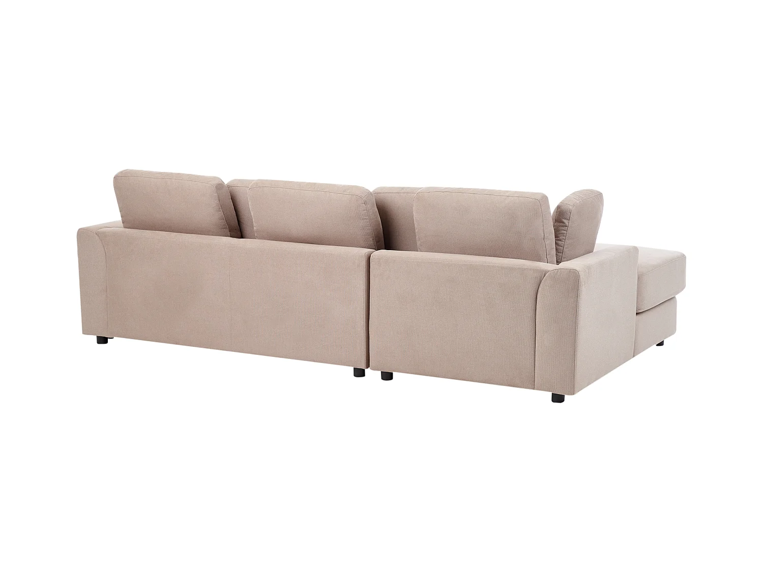 Divano angolare KOHLO Tessuto Tortora 4 posti Lato destro