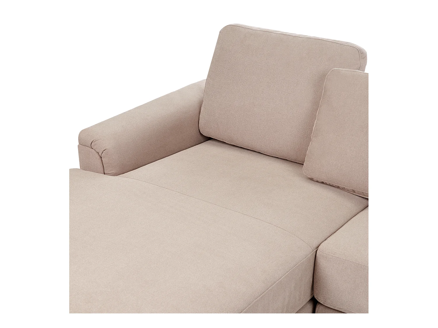 Divano angolare KOHLO Tessuto Tortora 4 posti Lato destro