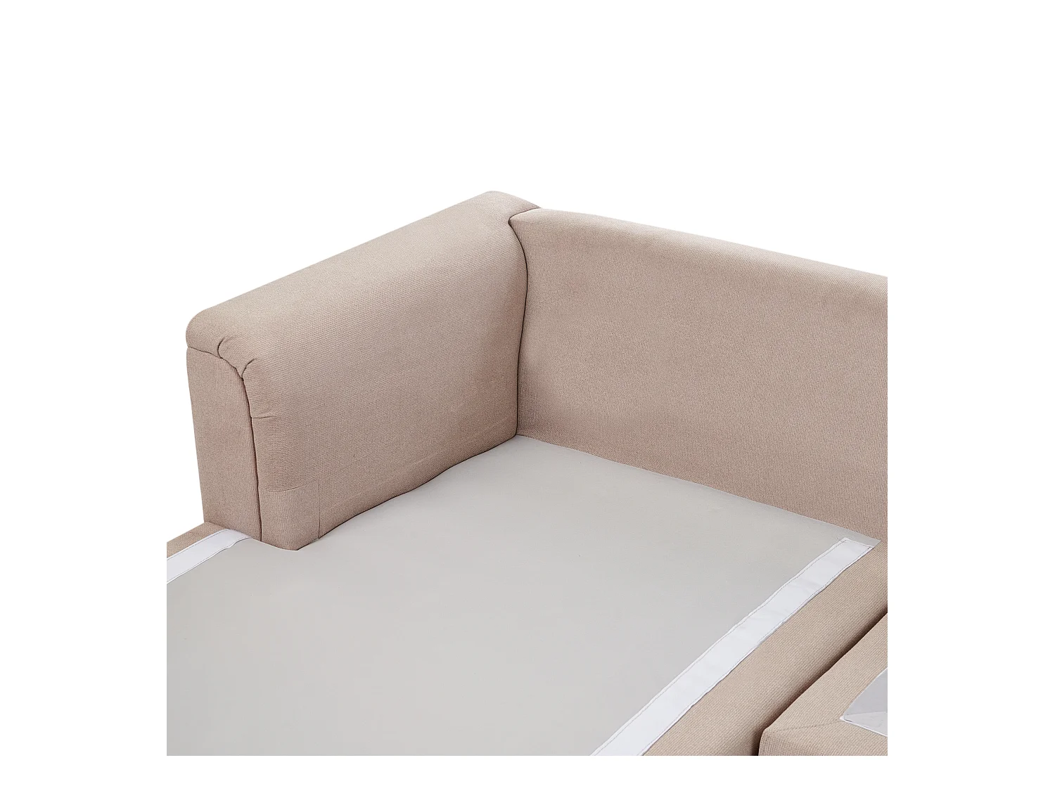 Divano angolare KOHLO Tessuto Tortora 4 posti Lato destro